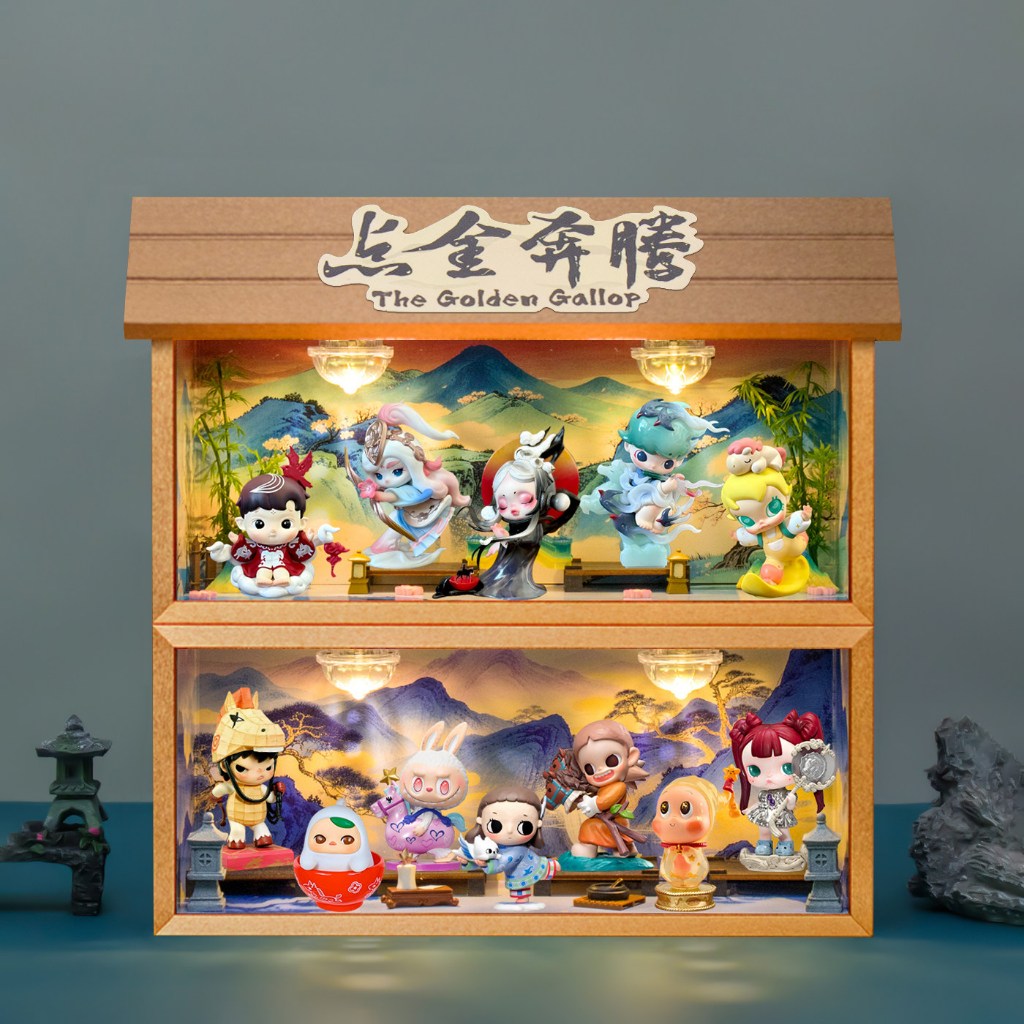 適用泡泡瑪特 點金奔騰系列 sp星星人手辦 labubu盲盒 …