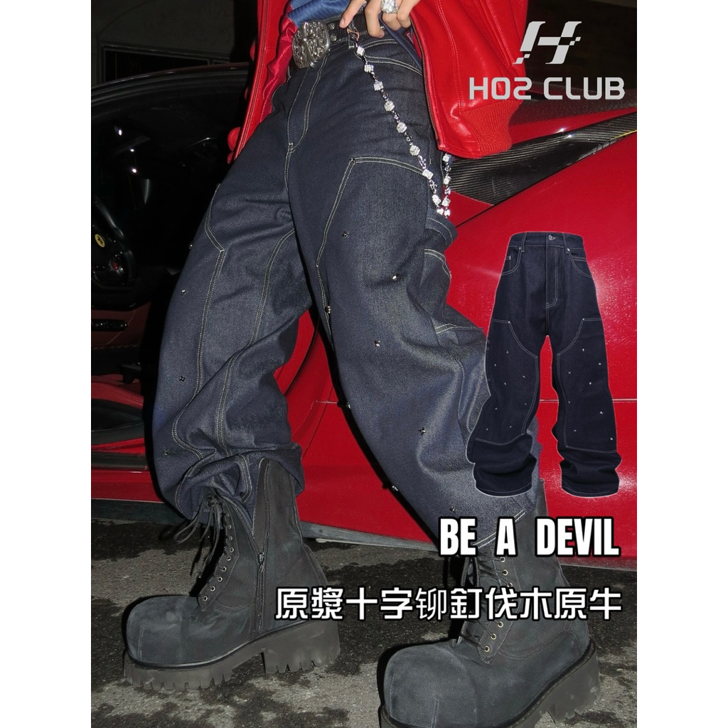 【OPIUM】Be a devil ジップラインデニム BE A DEVIL | Silver Waxed Damaged Zip Pants シルバー ワックス デニム