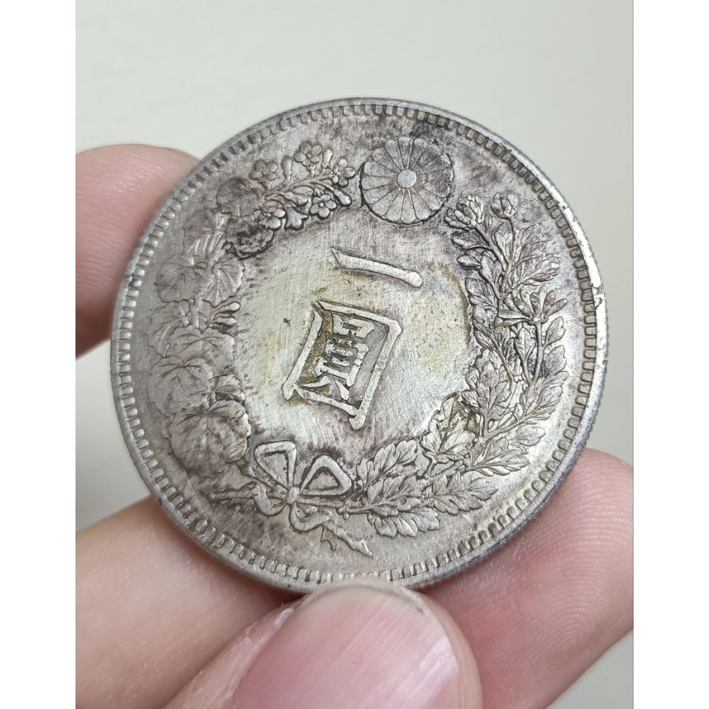 明治27年) 日本龍圖一圓龍銀幣/保真非流通老錢幣| 蝦皮購物