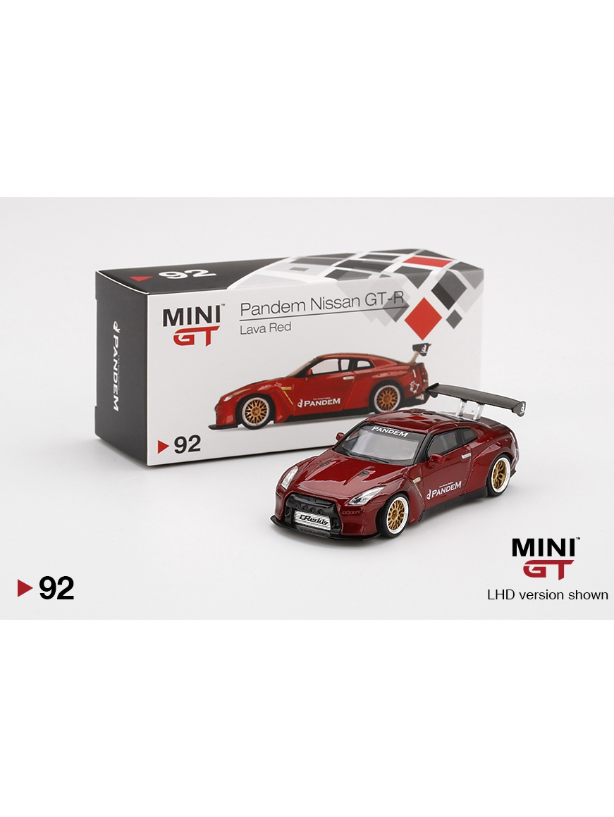 ミニカー MINI GT No.92 Pandem GT-R Lava Red MINI GT 1/64 No.92 Pandem Nissan GT-R (R35) Lava Red RHD MGT00092
