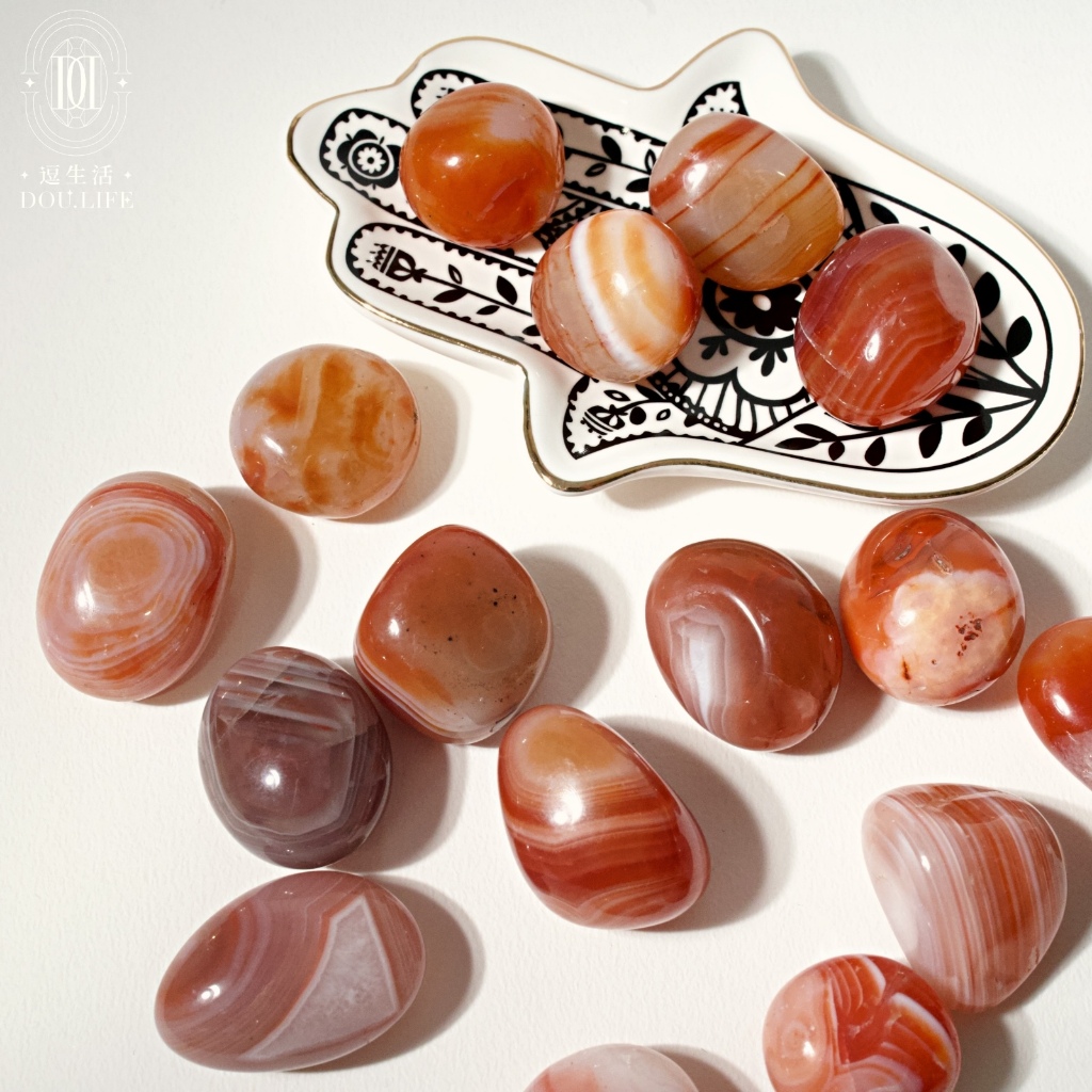 逗生活DouLife】紅瑪瑙✦ 逗滾石天然台灣現貨緩解緊繃感穩定能量滾石
