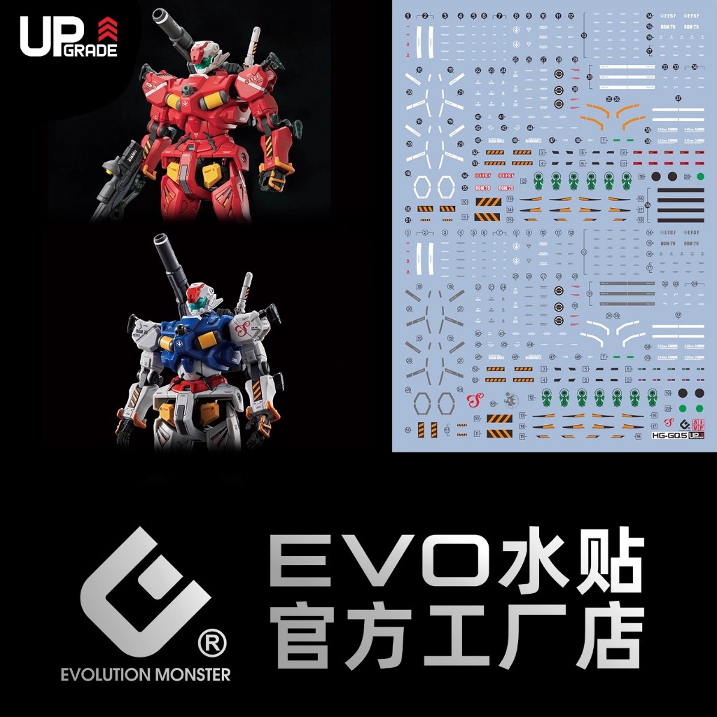 EVO水貼1/144 輕加農水貼塞拉專用機GQuuuuuuX 跨時之戰高清螢光 HG-GQ5 | 蝦皮購物