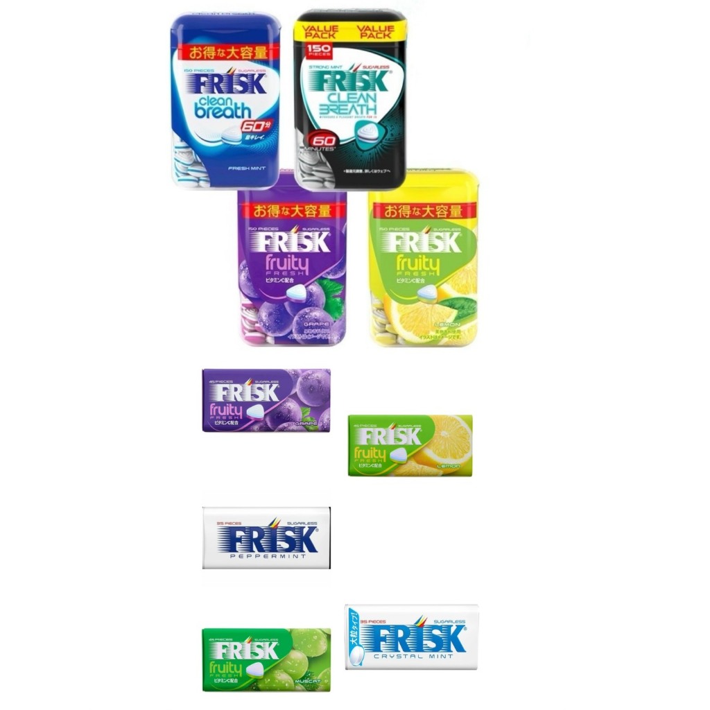 [ 元氣小舖 ] 日本 原裝 FRISK 口氣清新薄荷錠/葡萄/檸檬 口含錠 105g | 蝦皮購物