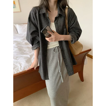 🇰🇷Nov01/百搭款🥨秋冬格紋襯衫