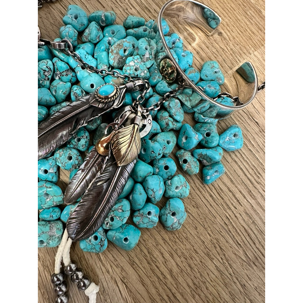 Goros 風格Indian 綠松石土耳其石印地安NAVAJO TQ石Turquoise | 蝦皮購物