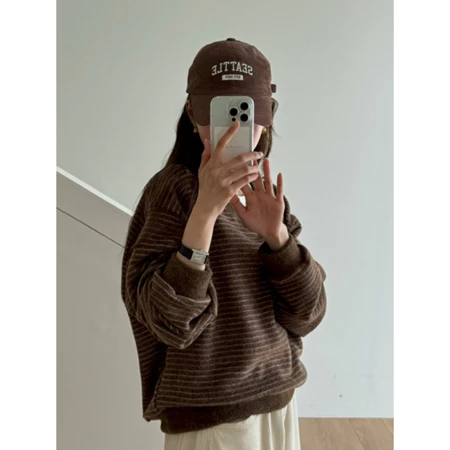 🇰🇷Nov07/ 高單店✨漢南洞歐膩條紋衛衣