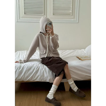 🇰🇷Nov08/ 爆Q!!!🥨 拉絨外套+帽子Set