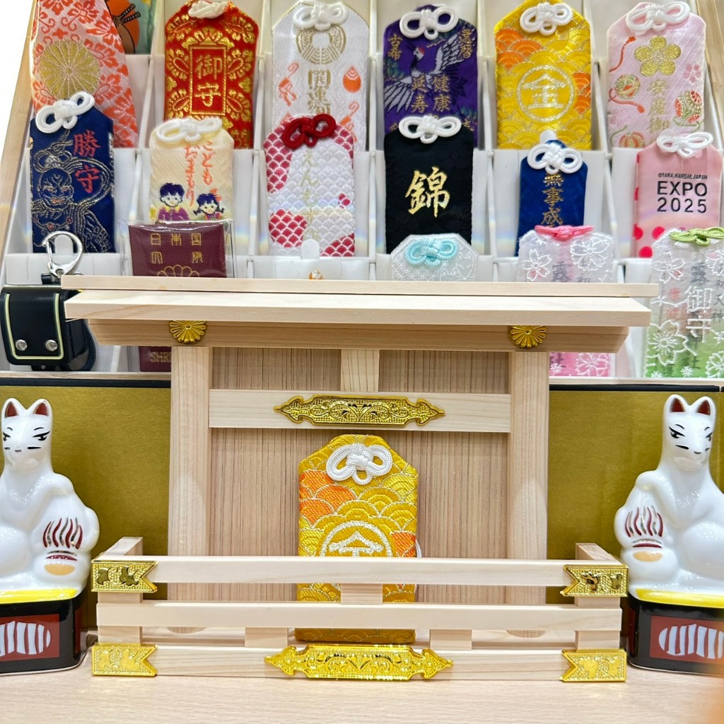 ⛩️日本御守神棚⛩️ 🇯🇵 日本帶回木製神社御守神棚神龕狐神像靜岡