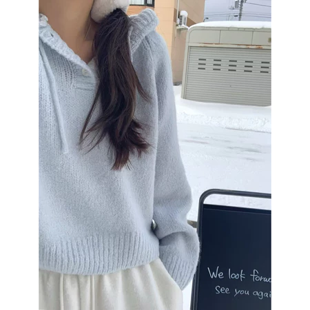 🇰🇷Jan05/ 季末⛄️Baby羊駝毛針織連帽上衣