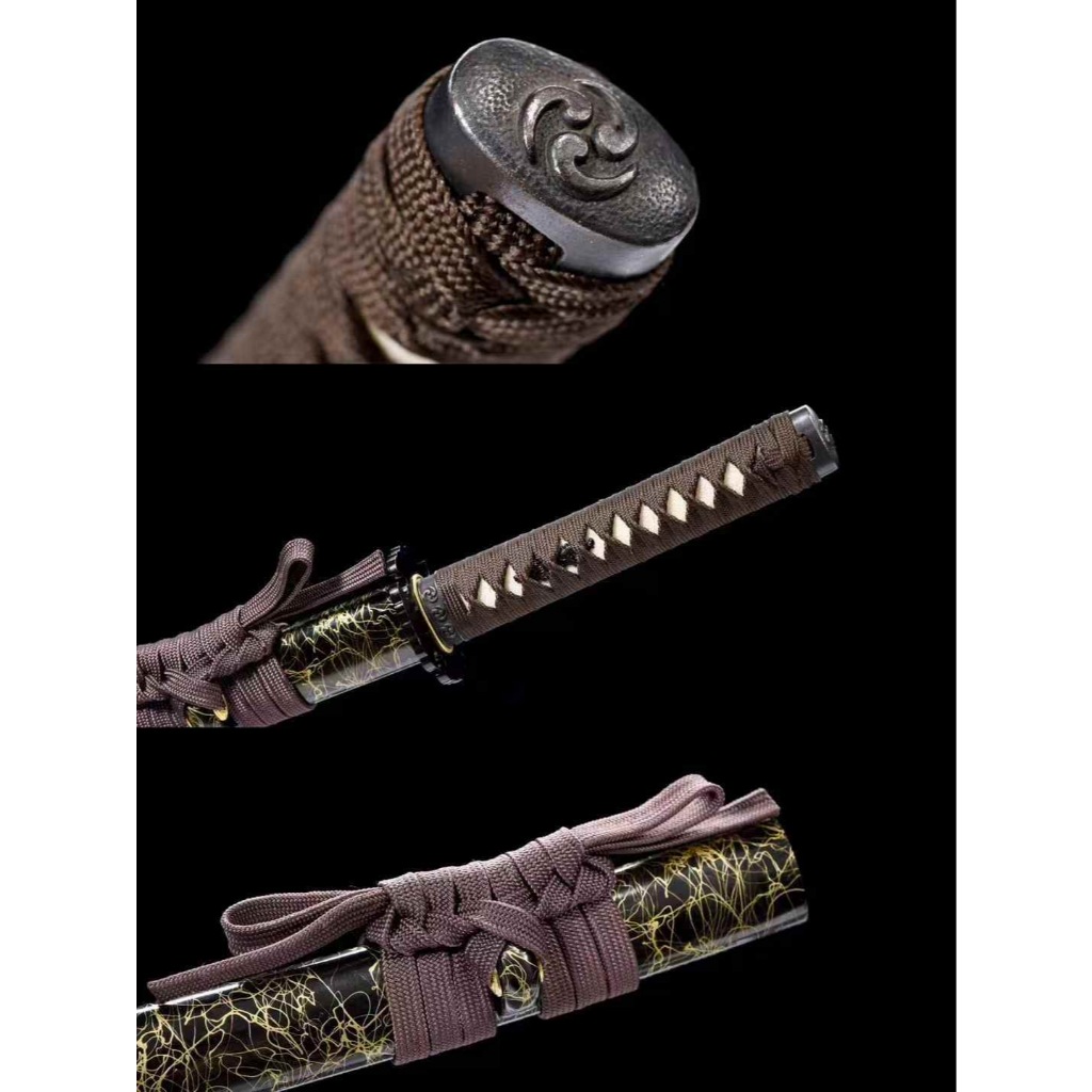 20寸武士脇差T10燒刃三色研《迦樓羅》肋差刀武術健身刀戶外刀鎮宅辟邪