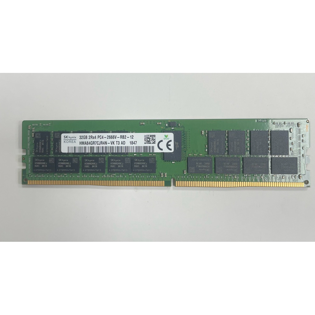 賣可小舖】工作站SK hynix 海力士32GB DDR4 2933記憶體REG伺服器用（桌
