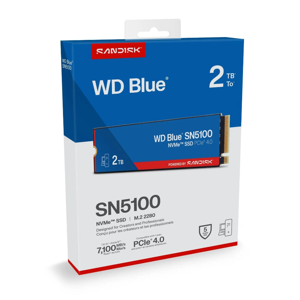 SanDisk WD Blue SN5100 NVMe SSD Pcle 4.0 M.2 2280 2TB | 蝦皮購物