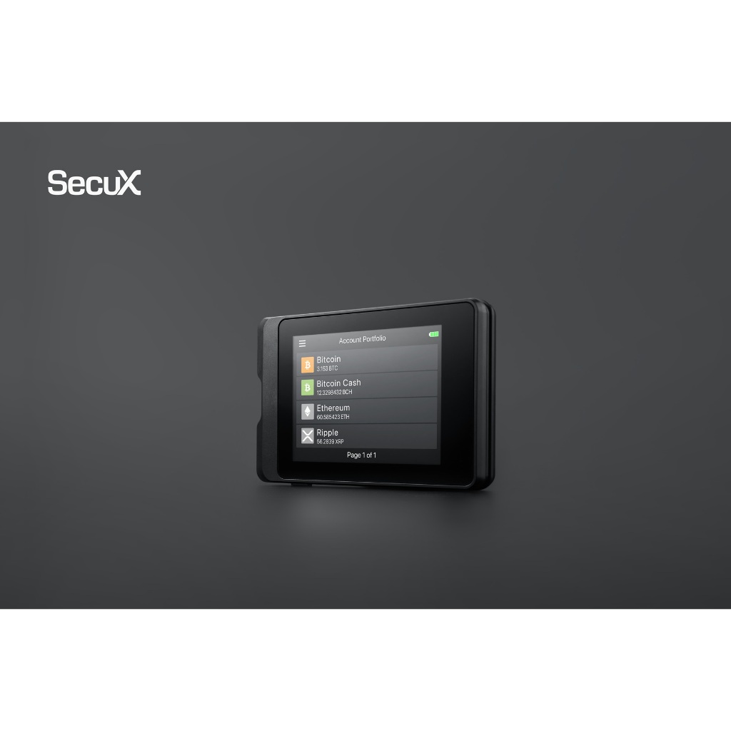 SecuX W10 加密貨幣硬體錢包(MIT台灣品牌比特幣冷錢包推薦，彩色觸控螢幕，安全晶片認證，需USB連接電腦) | 蝦皮購物