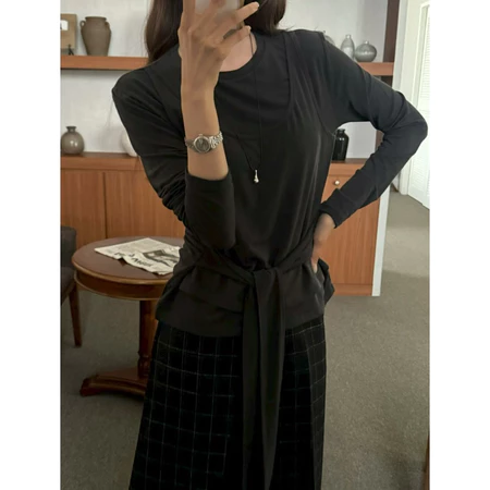 🇰🇷Oct06/ 首推!天絲綁帶長袖上衣