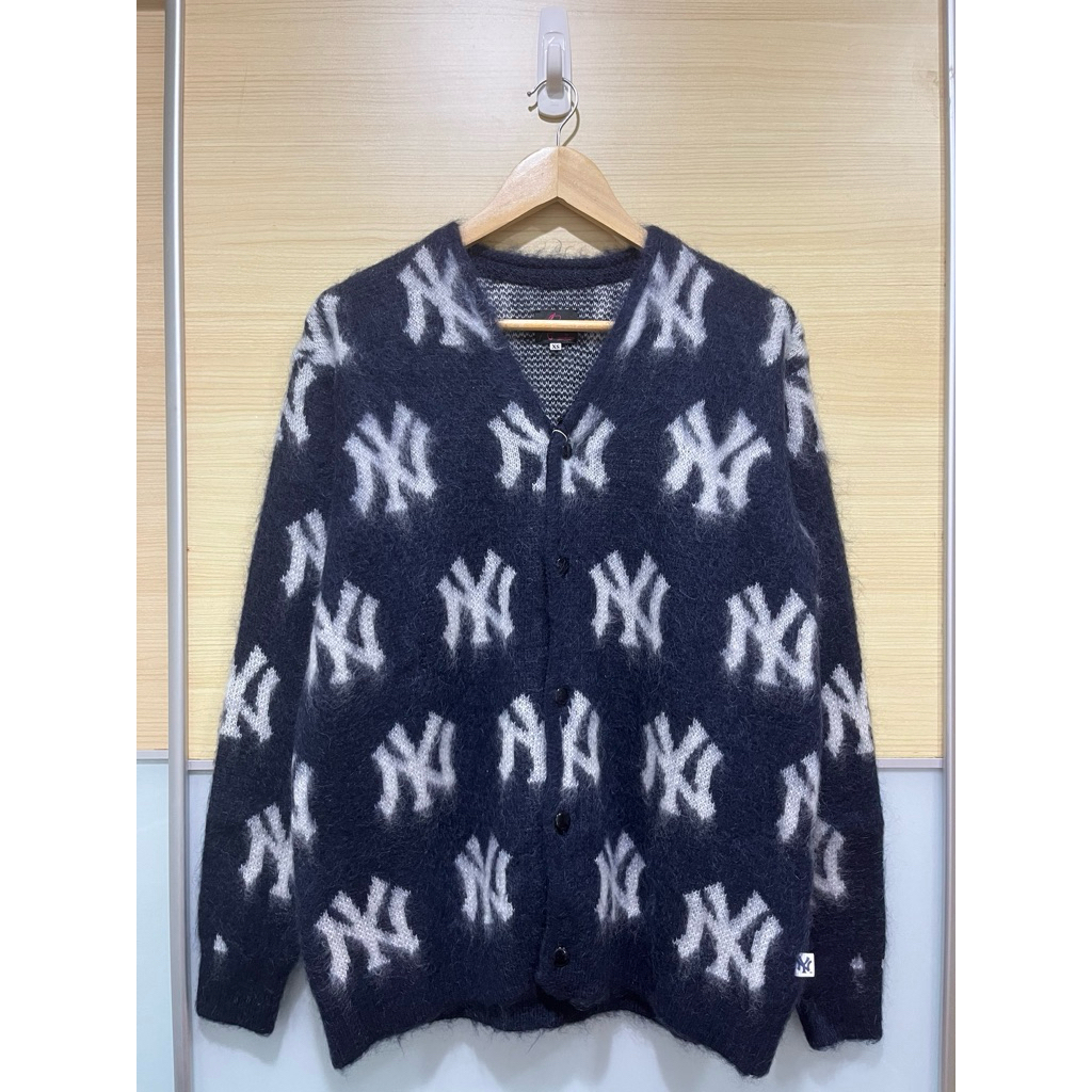 全新) NEEDLES x BEAMS BOY / Mohair Cardigan 洋基針織日限MLB 別注