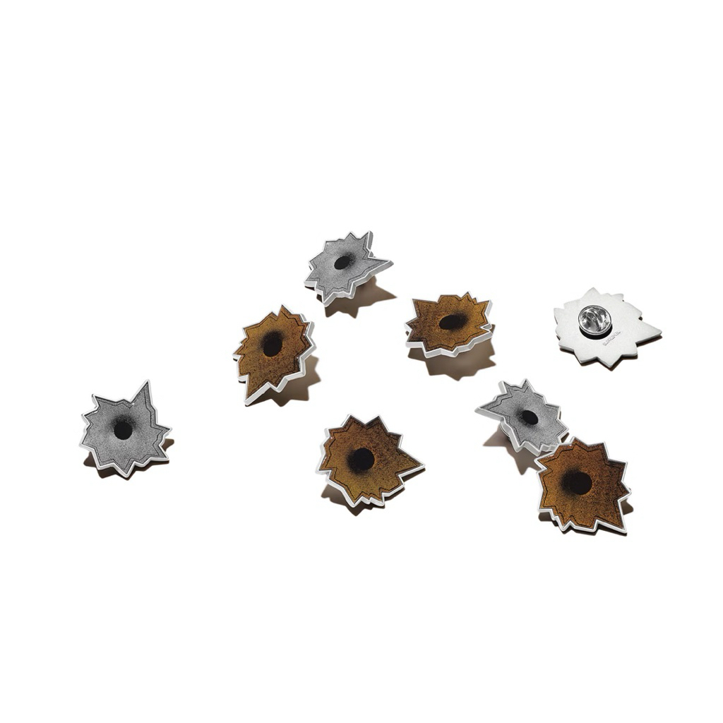 Supreme 稀有彈孔別針日本限定澀谷涉谷bullet hole pin 聯名nate