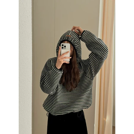 🇰🇷Nov04/ 居家簡單又時尚的抽繩帽Tee