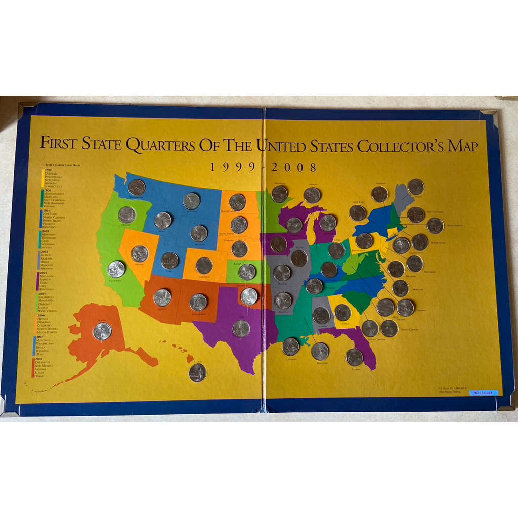 First State Quarters Of The United States Collector's Map | 蝦皮購物
