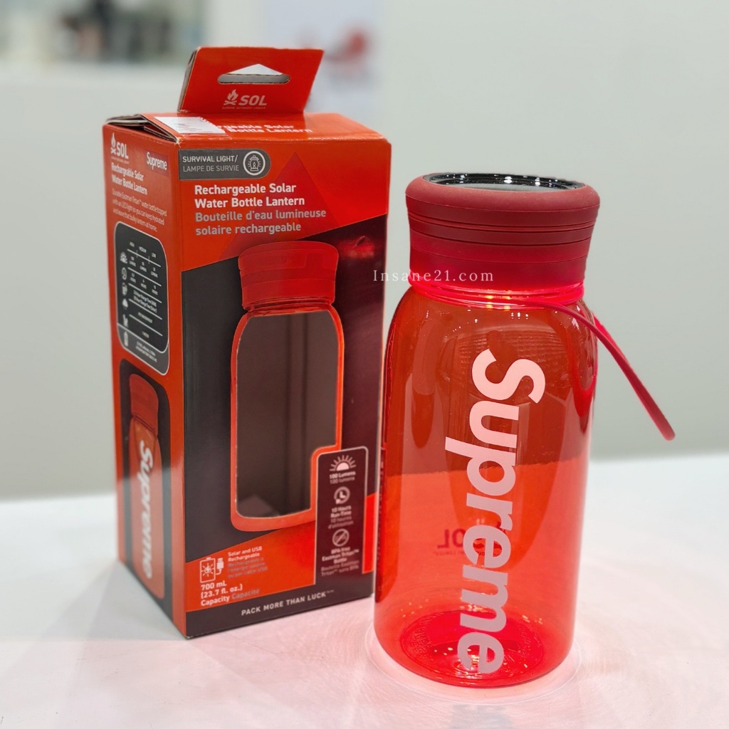 SUPREME SOL WATER BOTTLE LANTERN 太陽能發光水杯700ML 露營潮牌