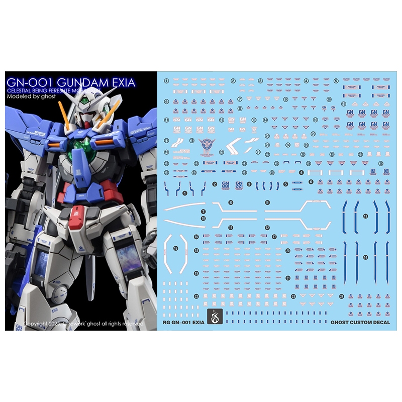 練功神物 炎 GHOST版 RG 能天使 鋼彈模型 EXIA 高精度 螢光 水貼 | 蝦皮購物