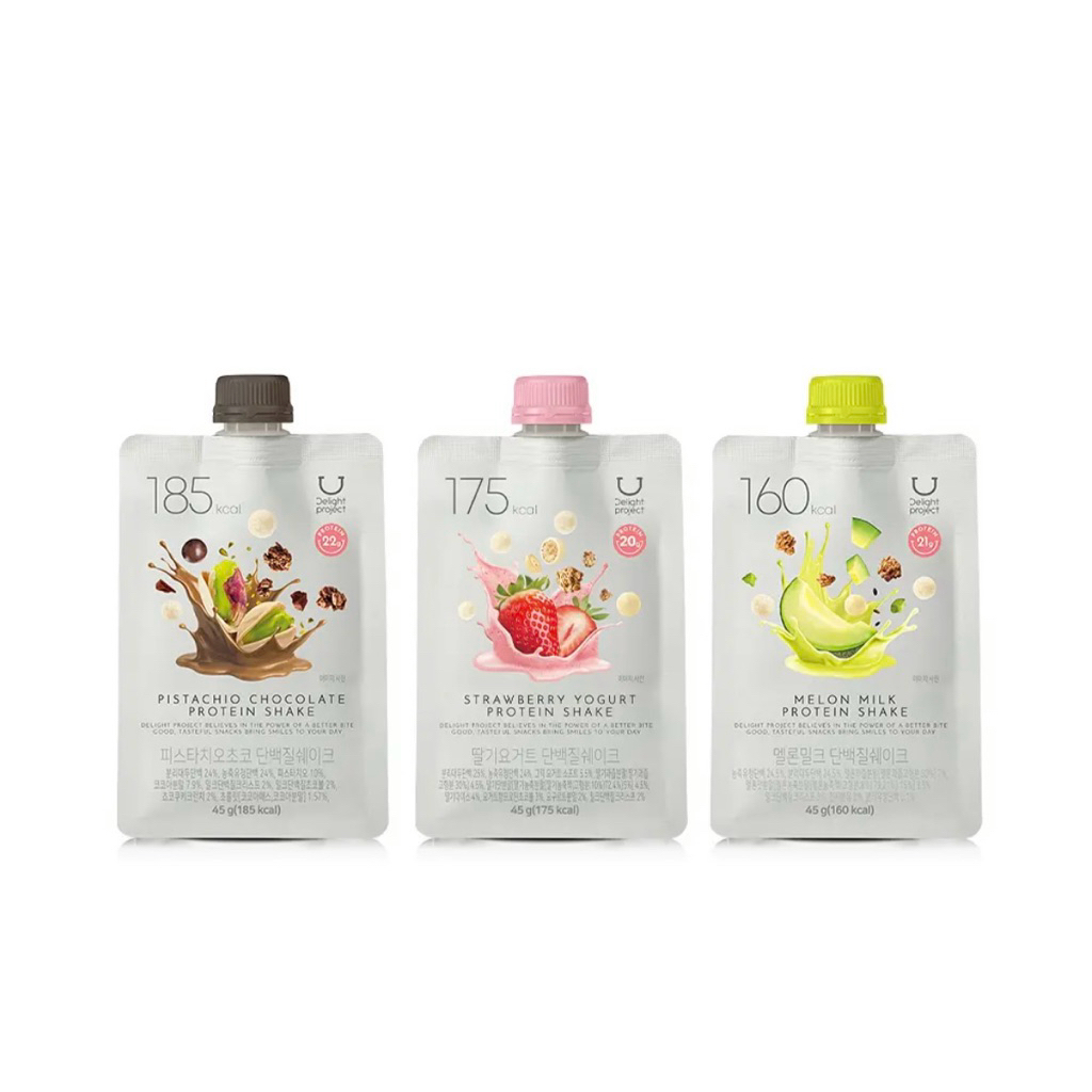 【韓國代餐】 Delight Project 蛋白奶昔 高蛋白 奶昔 代餐奶昔 蛋白飲 草莓 哈密OLIVE YOUNG | 蝦皮購物