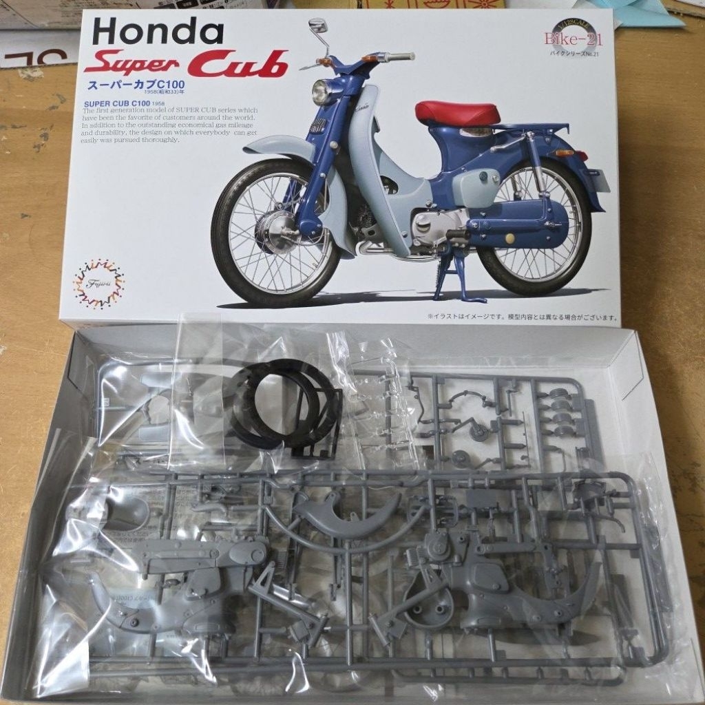 1/12 HONDA Super CUB C100 1958年FUJIMI 富士美Bike21 組裝模型| 蝦皮購物