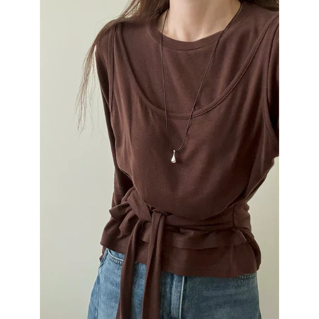 🇰🇷Oct06/ 首推!天絲綁帶長袖上衣