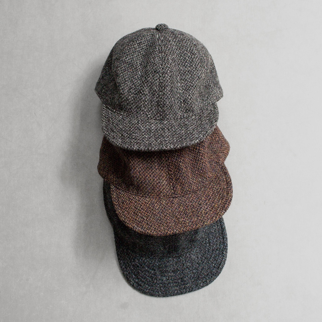 白木11》 HIGHER HT25021 HARRIS TWEED OATMEAL CAP 羊毛粗呢棒球帽