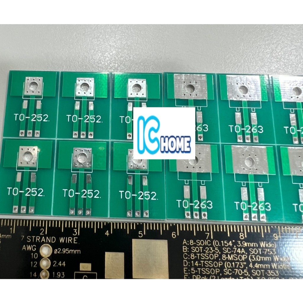 ICHOME 全新 PCB TO-252 TO-263 2.54mm 轉接板 DIP 24X17X1.6mm 現貨 | 蝦皮購物