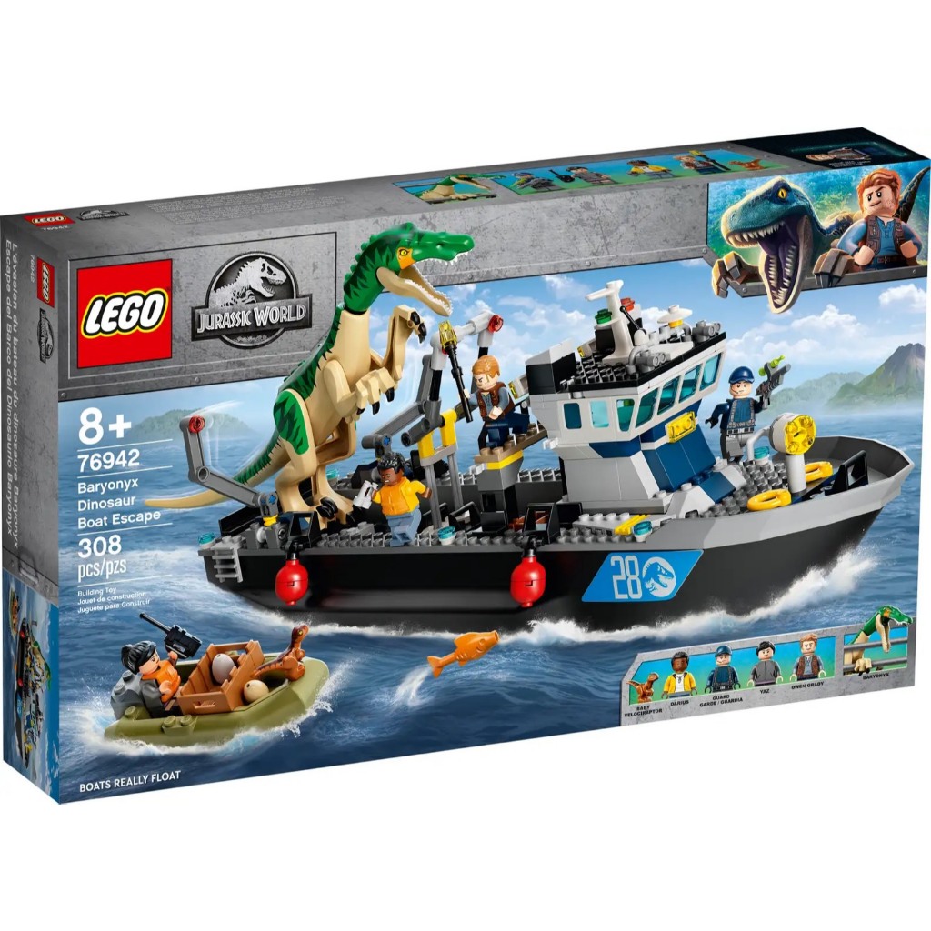 頑聚殿 樂高 LEGO 76942 侏儸紀 Jurassic 重爪龍快艇逃脫 全新現貨 | 蝦皮購物