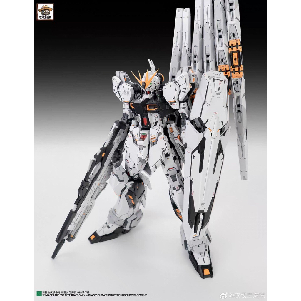 現貨農場主造物1/100 財牛牛鋼Nu GUNDAM GK外觀財喵喵組裝模型非萬代
