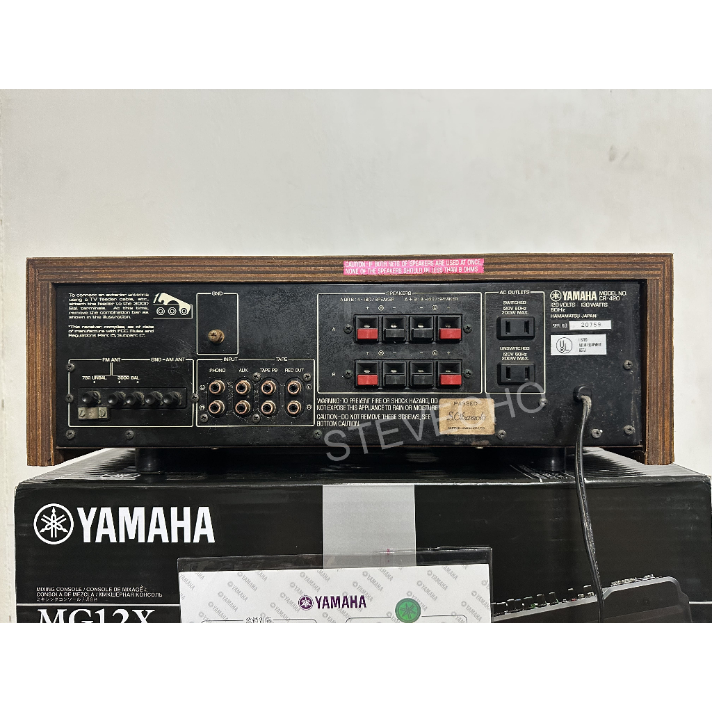 品相漂亮經典古董銘品YAMAHA CR-420 指針式收音綜合擴大機立體燈會亮