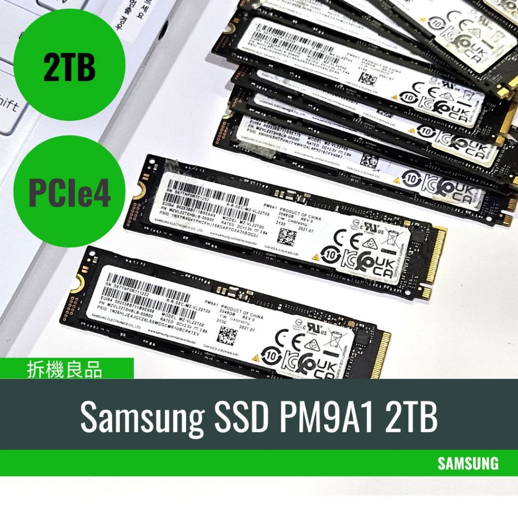 2TB】Samsung 三星PM9A1 2TB NVMe PCIe Gen4 2280 SSD 固態硬碟拆機