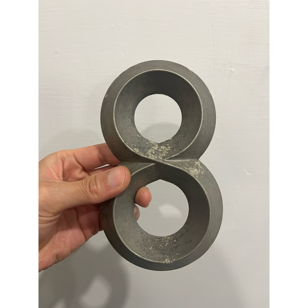 二手 門牌數字 台灣設計品牌 naknak 數字8 RIDGE NUMBER 山形數字門牌 金屬色 | 蝦皮購物