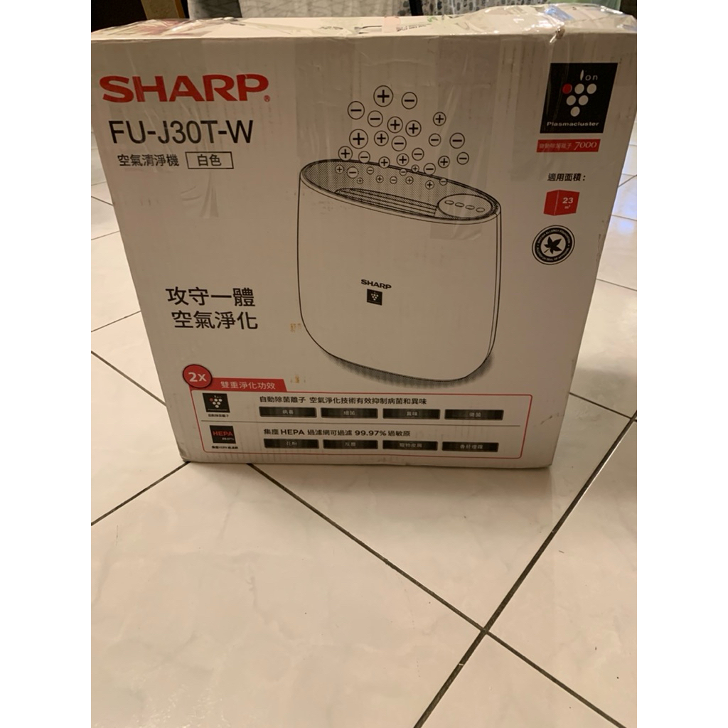 SHARP 夏普 FU-J30T-W 自動除菌離子空氣清淨機 適用約7坪 | 蝦皮購物