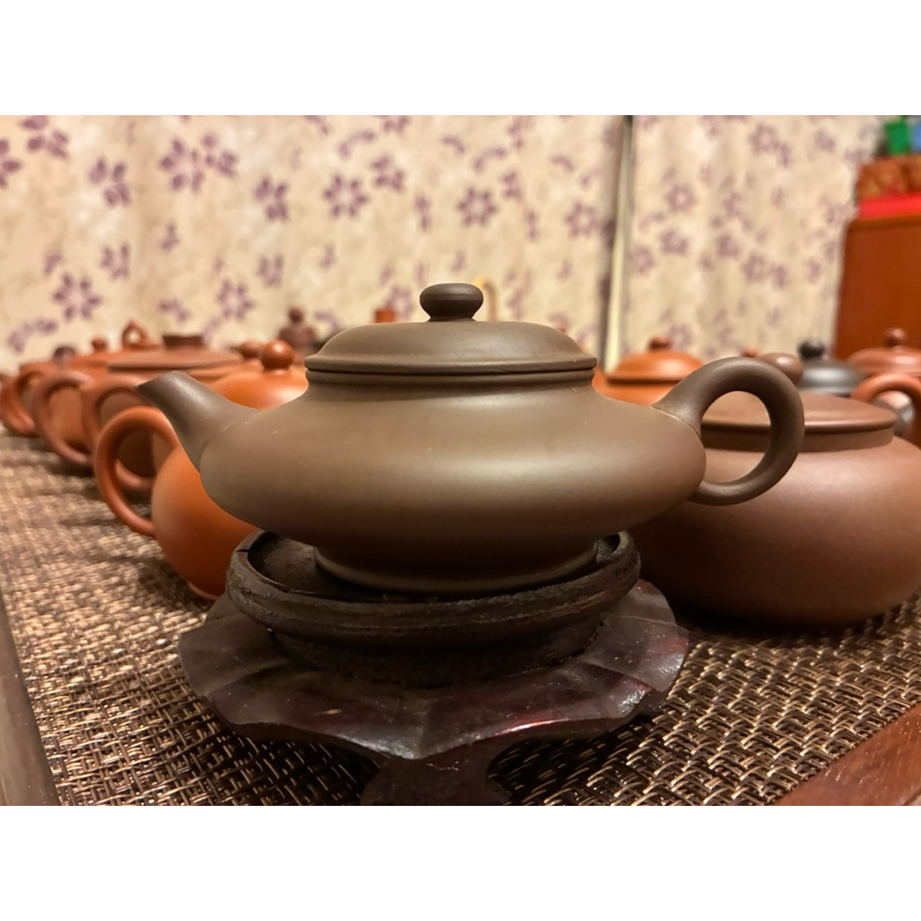 旭隆茗壺扁燈紫砂紫泥茶壺| 蝦皮購物