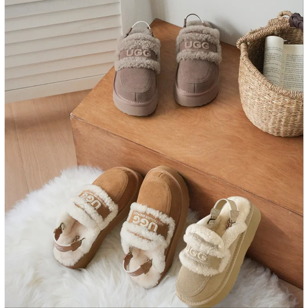 UGG AUSTRALIAN SHEPHERD ファーサンダル 現貨澳洲代購🇦🇺 UGG AUSTRALIAN SHEPHERD 羊皮羊毛拖鞋厚底室內拖鞋