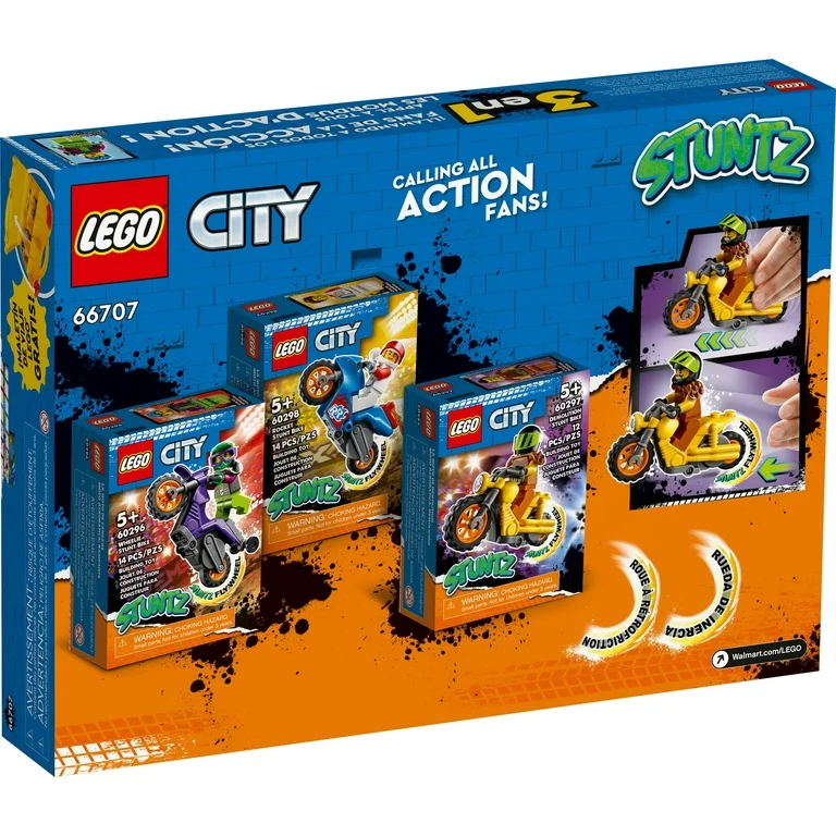 螃蟹小舖 LEGO 66707 城市特技機車三合一60296+60297+60298 walmart限定 全新未拆 | 蝦皮購物