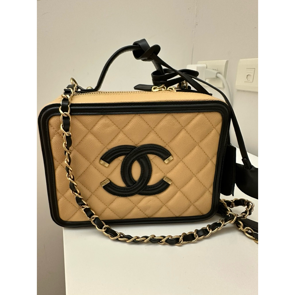 （轉賣）Vkk-Chanel Vanity Case 復古方盒子化妝包 | 蝦皮購物