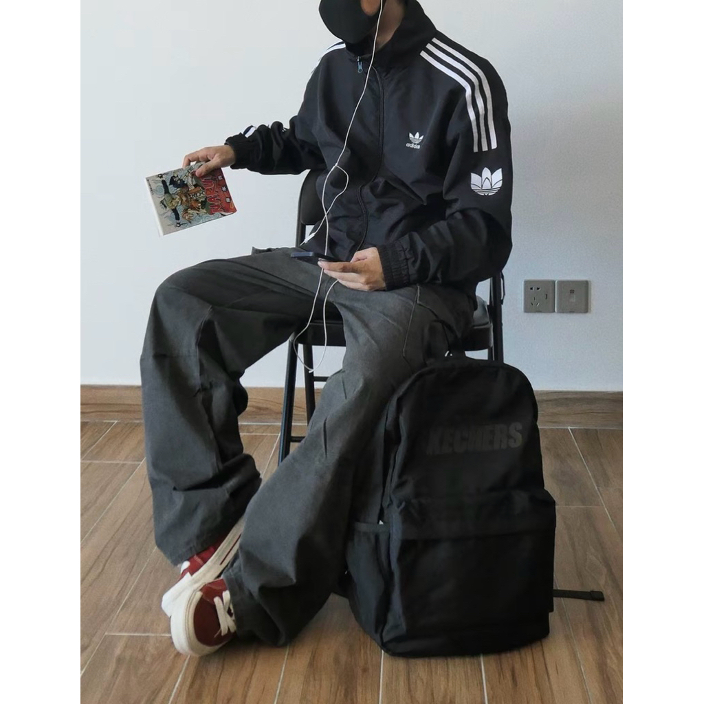 ADIDAS ORIGINALS RR TT U2 立領防風外套復古三葉草黑色JL8396 深藍