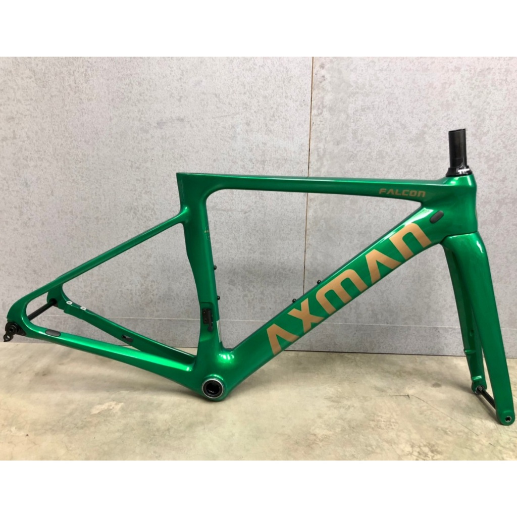 免運】Axman Falcon S3 碳纖維碟煞空力車架組亮光綠空力車公路車架