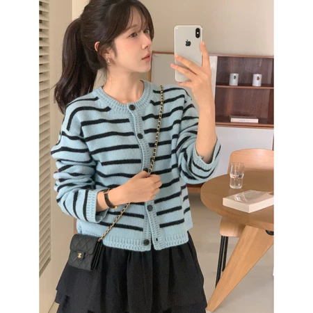 🇰🇷Oct03/ 萬年不敗！條紋開衫上衣