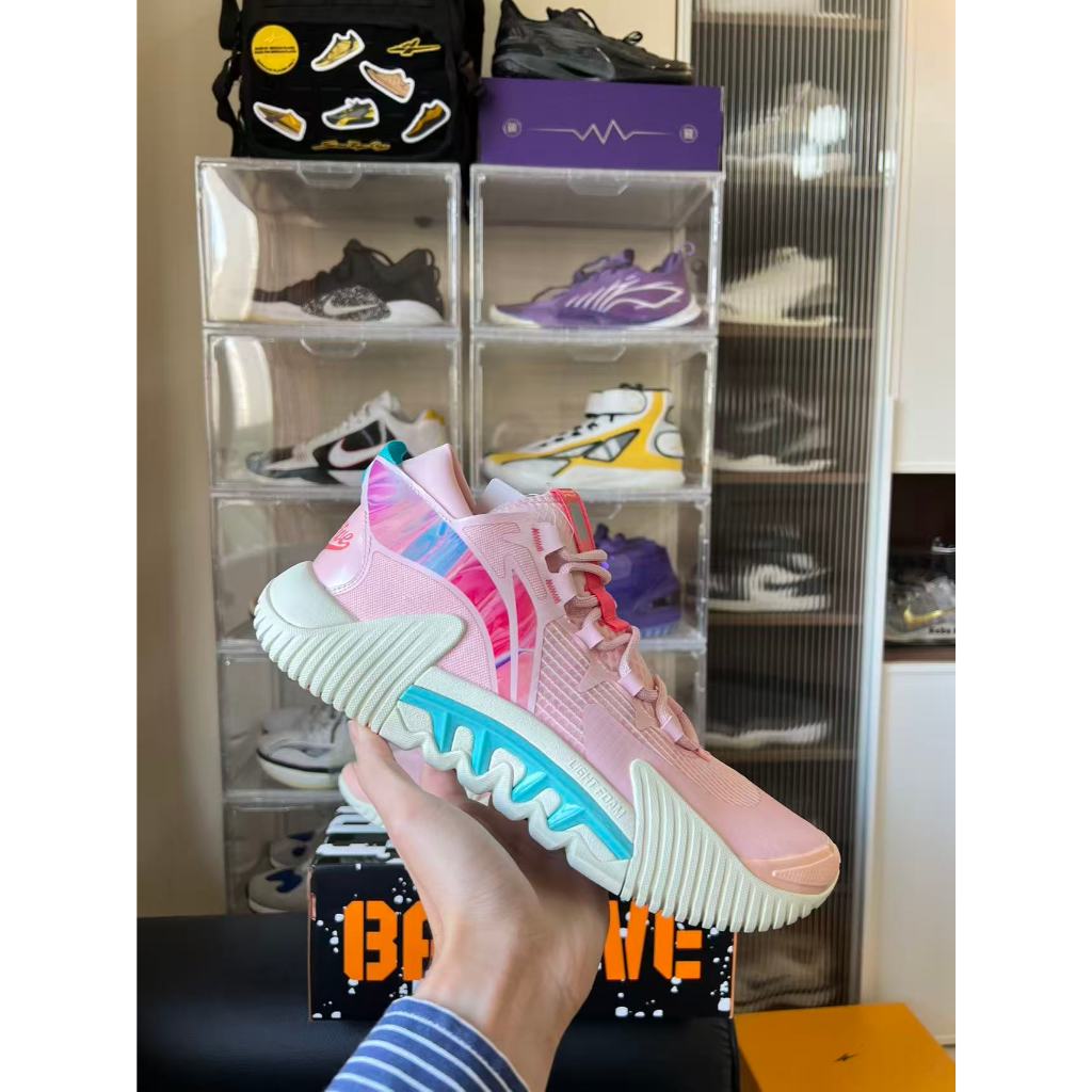 李寧LI-NING 反伍2 LOW 䨻減震科技耐磨籃球鞋室外實戰利器男籃球鞋低筒
