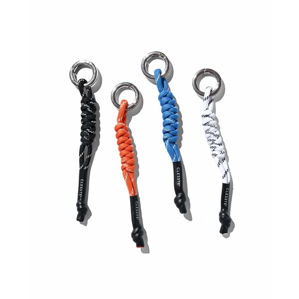 CLESSTE CORD CHARMS 001 鑰匙圈吊飾橘繩掛繩傘繩編織橘藍黑白高島涼四