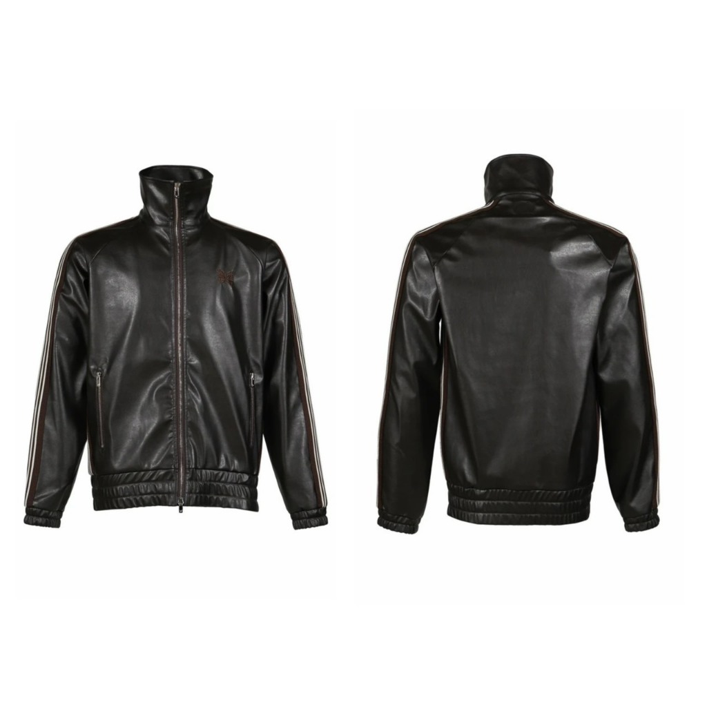 狼嚴選】NEEDLES TRACK JACKET - SYNTHETIC LEATHER (EXCLUSIVE