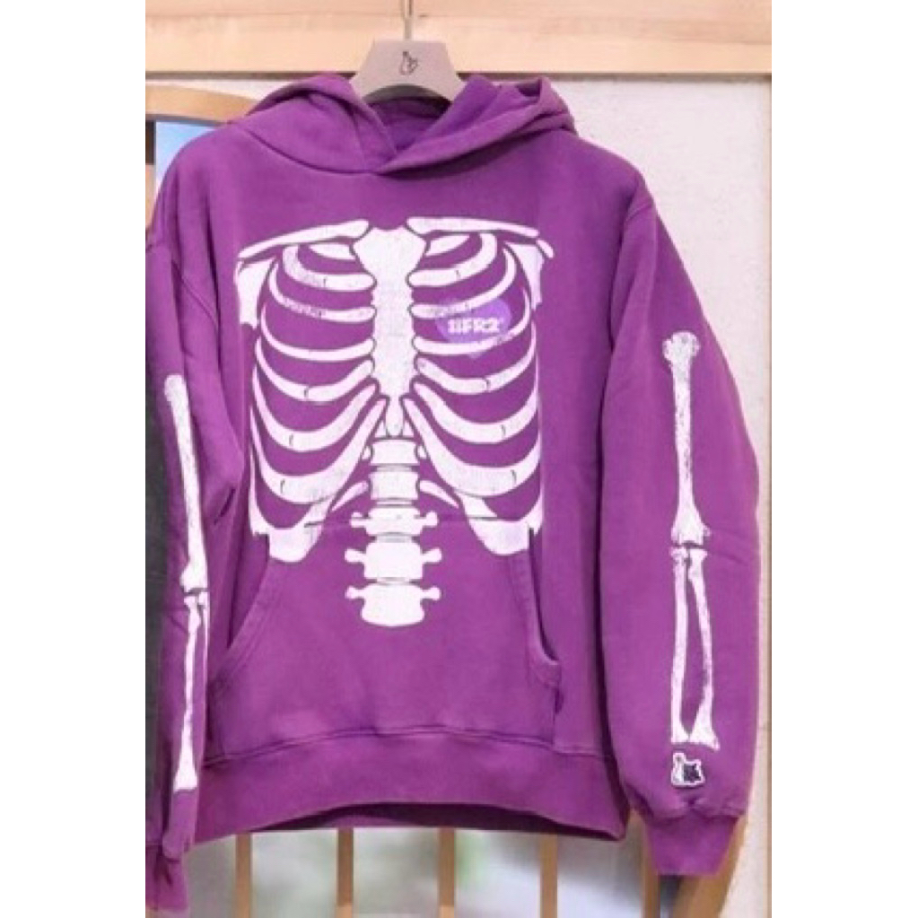 全新限量免運FR2 Frost Wash BONE Garment Dye Hoodie 骷髏骨頭男女