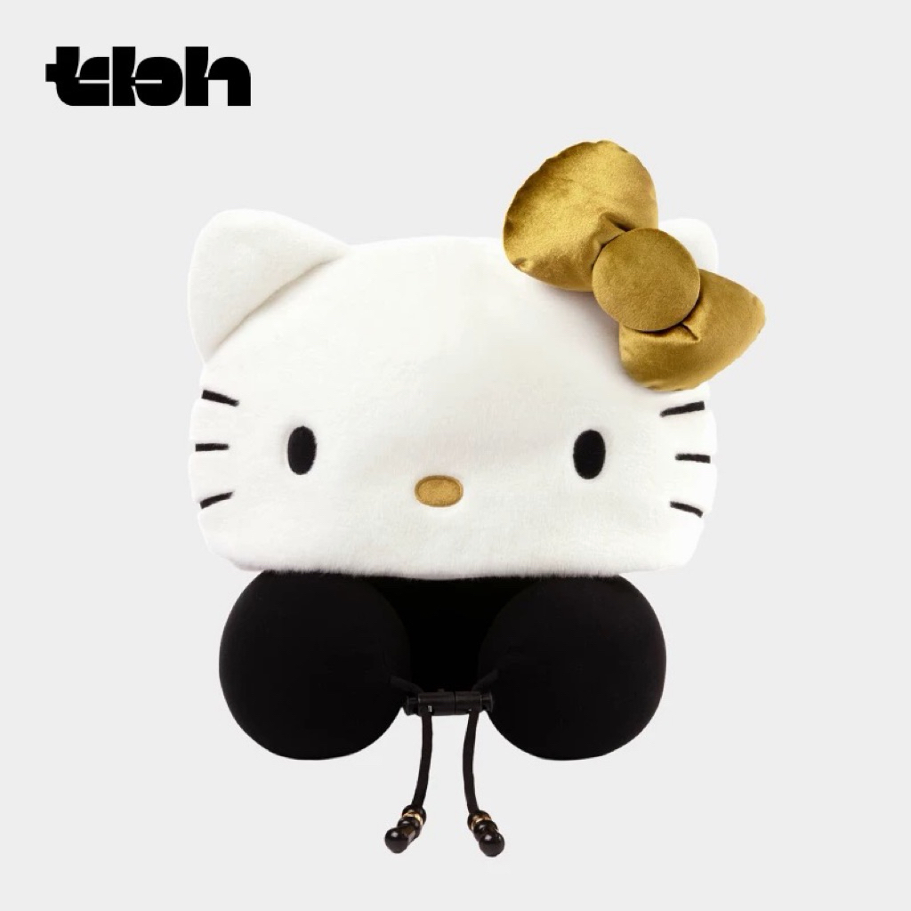 旅行用品 正規品 tbh×Hello Kitty 黒皮 パーカー付き U 字枕