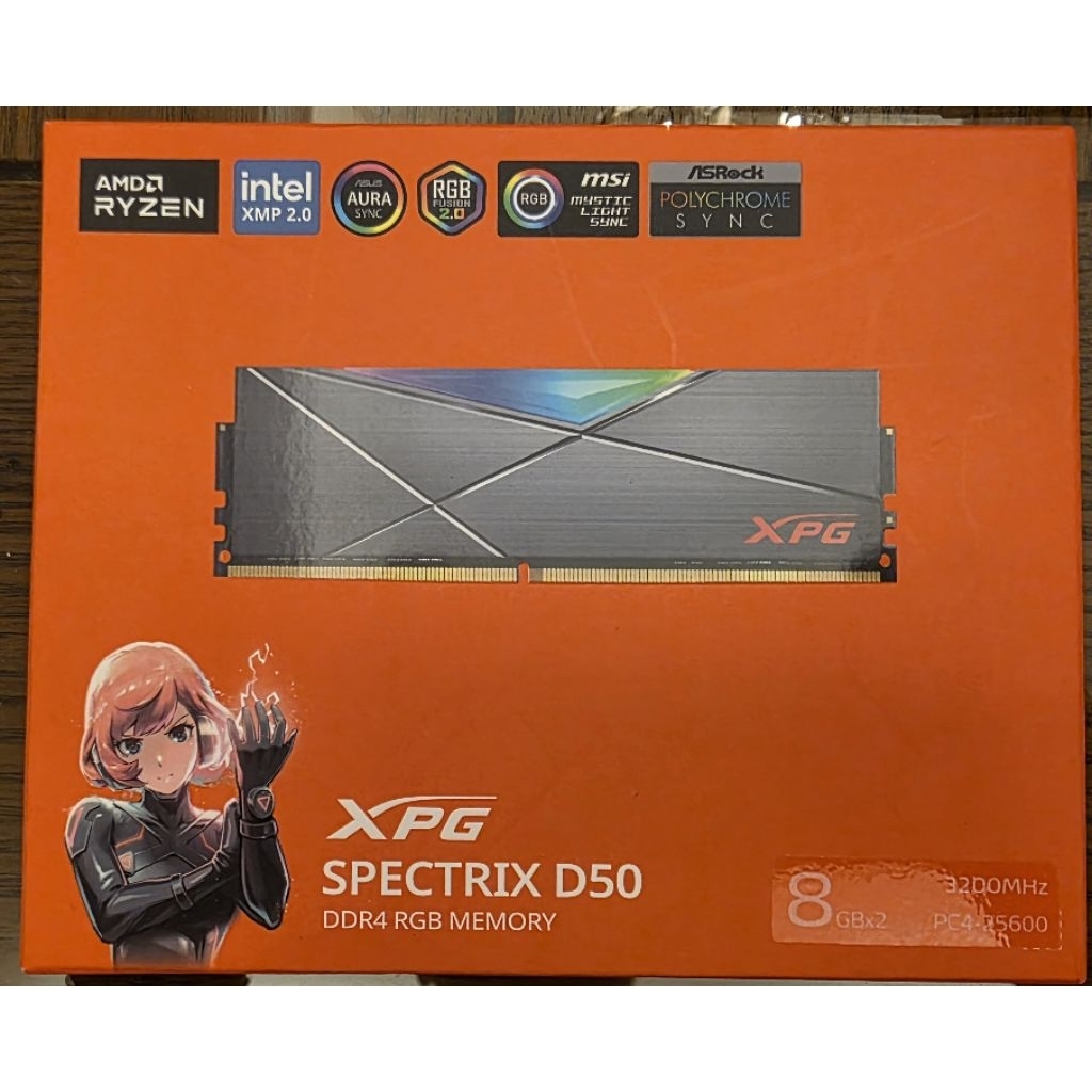 全新 威剛 ADATA XPG SPECTRIX D50 DDR4 RGB 3200 16G（8G x2）超頻記憶體 | 蝦皮購物