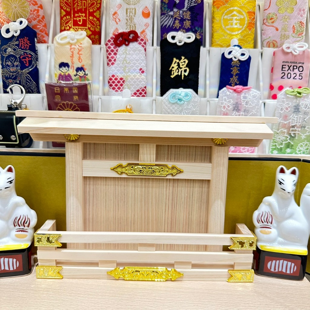 ⛩️日本御守神棚⛩️ 🇯🇵 日本帶回木製神社御守神棚神龕狐神像靜岡