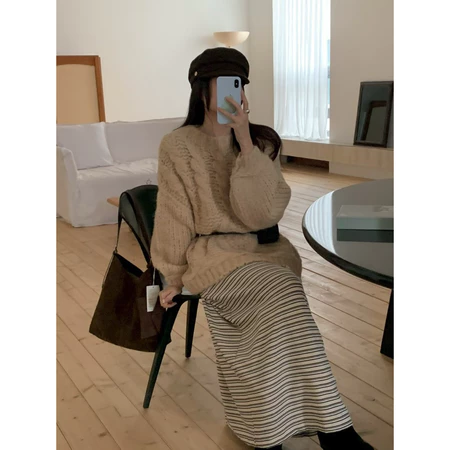 🇰🇷Jan01/ QQ麻花捲厚實針織毛衣